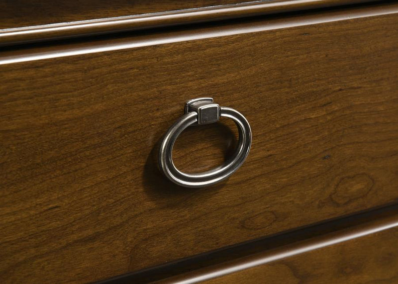 Garland - 3-Drawer Nightstand Bedside Table - Brown Cherry