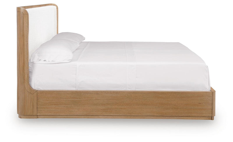 Pamaria - King Upholstered Bed - Light Brown