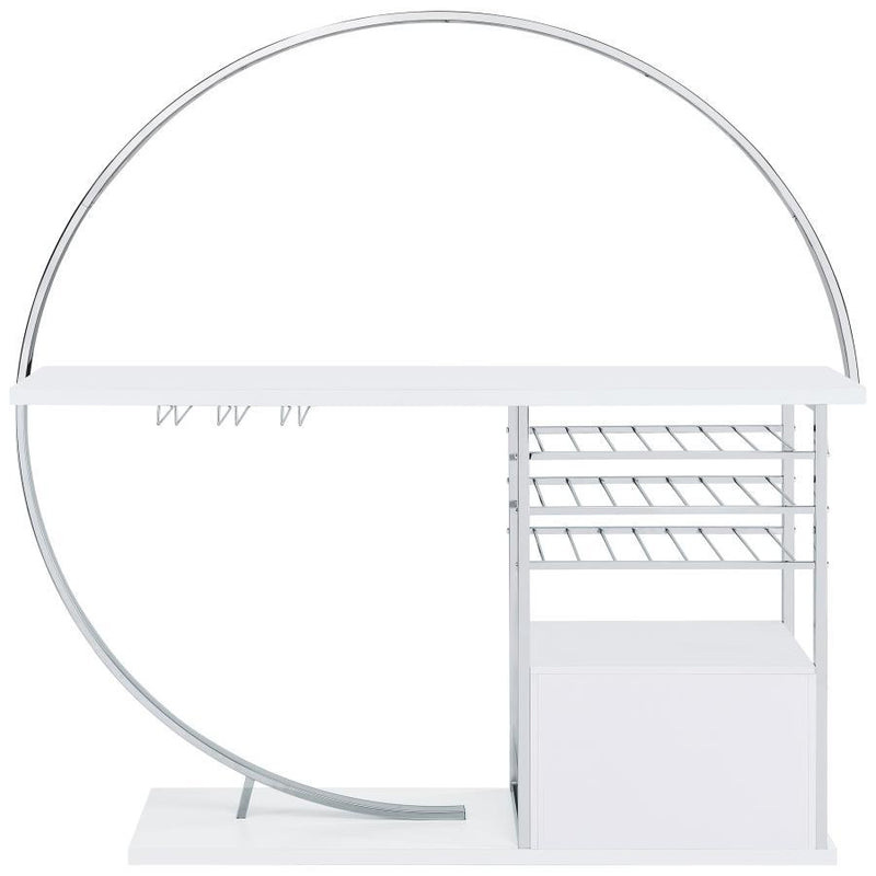 Risley - 2-Door Circular LED Home Bar With Wine Storage