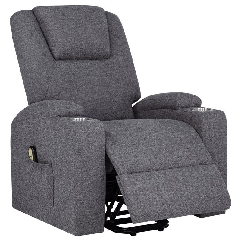 Louie - Chenille Upholstered Power Lift Massage Chair
