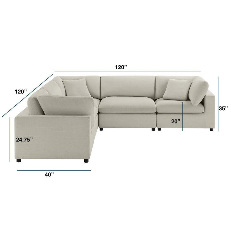 Cassandra - Modular 5 Piece Sectional