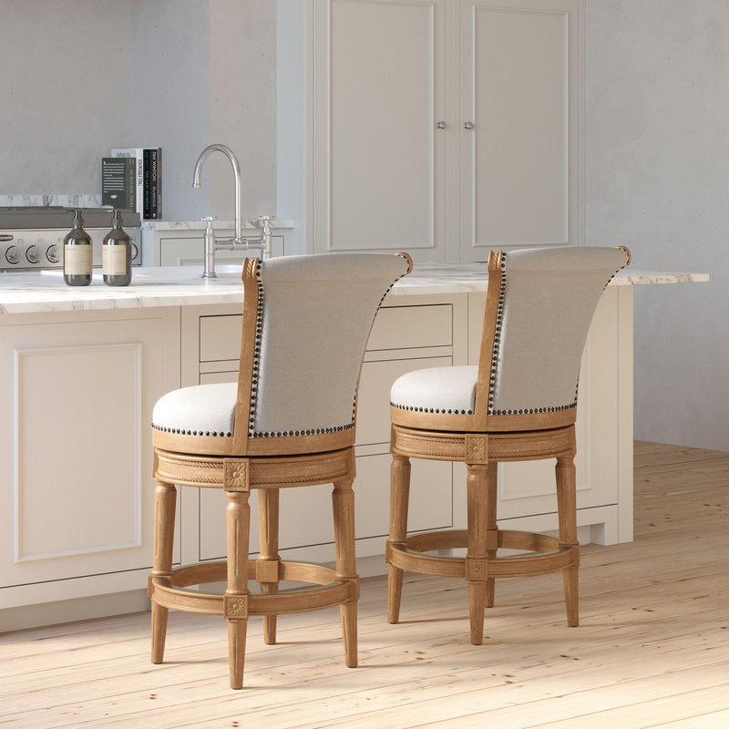 Swivel Barstool With High-Back