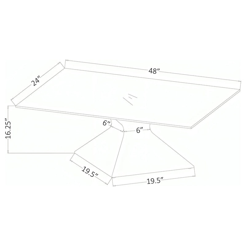 Jenny Glass Top Stainless Steel Coffee Table Chrome