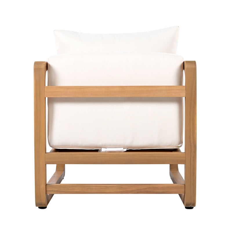 Outdoor Lounge Chair With Oversized Cushion Set For Patio