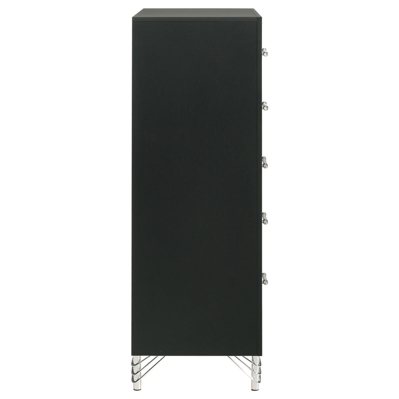 Malcolm - 5 Drawer Bedroom Chest - Black
