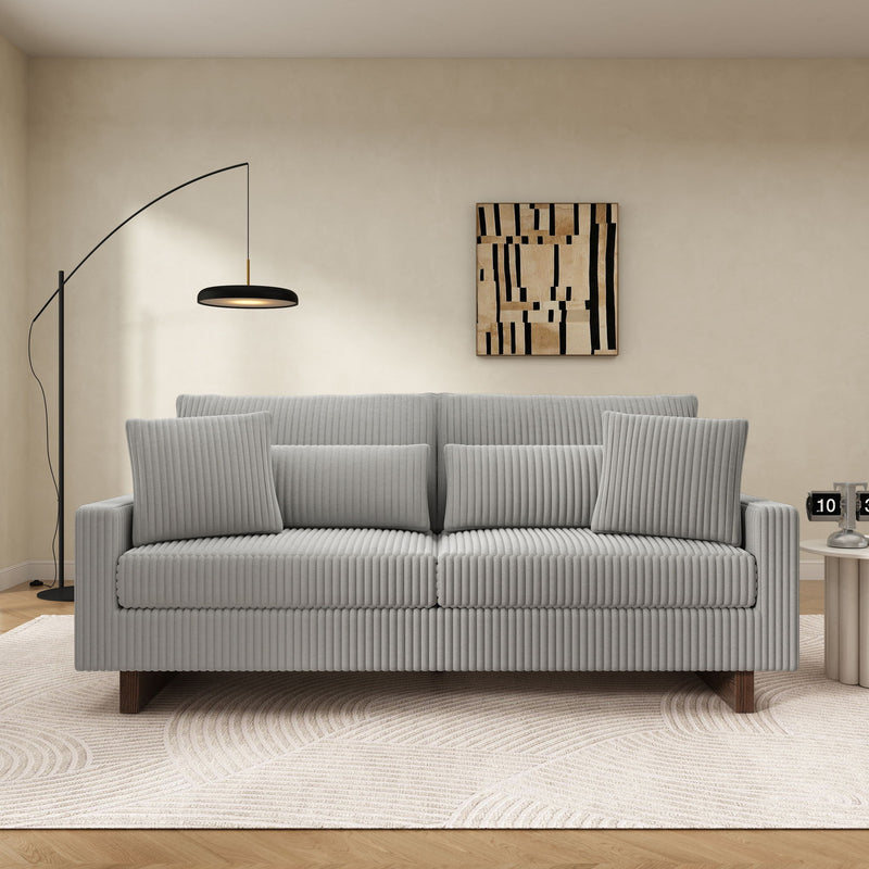 Modern Loveseat Sofa With 4 Pillows