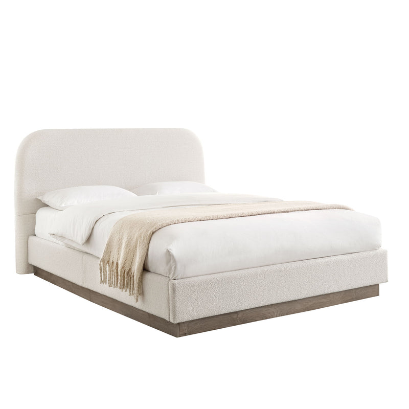 Linton - Upholstered Platform Bed With Curved Headboard