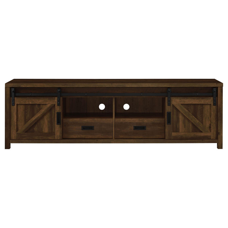Madra 2-door Engineered Wood 79-inch TV Stand Dark Pine