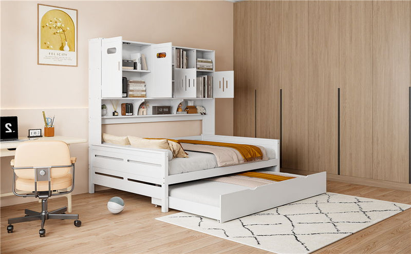 Daybed & All-In-One Cabinet And Shelf