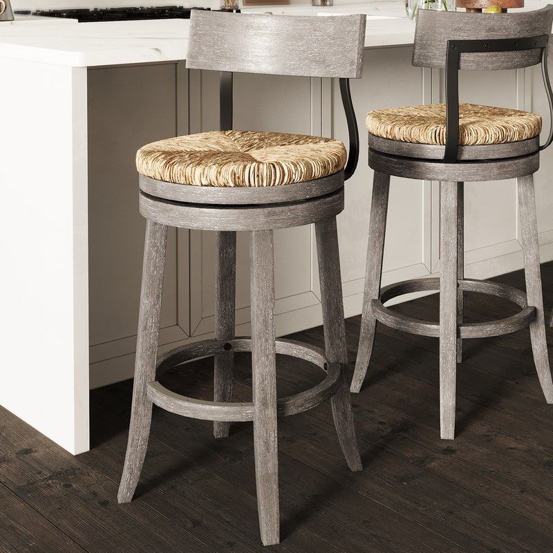 Stool With Natural Seagrass Seat