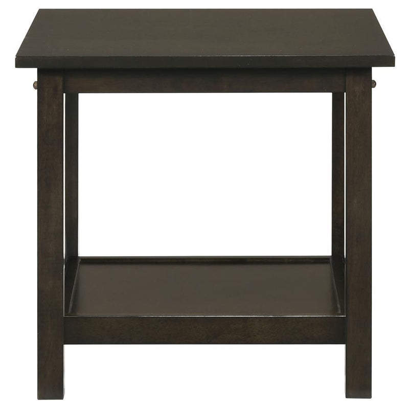 Rachelle - 3 Piece Rectangular Coffee Table Set - Deep Merlot