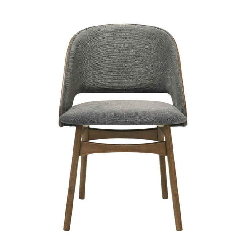 Delmon - Side Chair (Set of 2) - Gray / Walnut