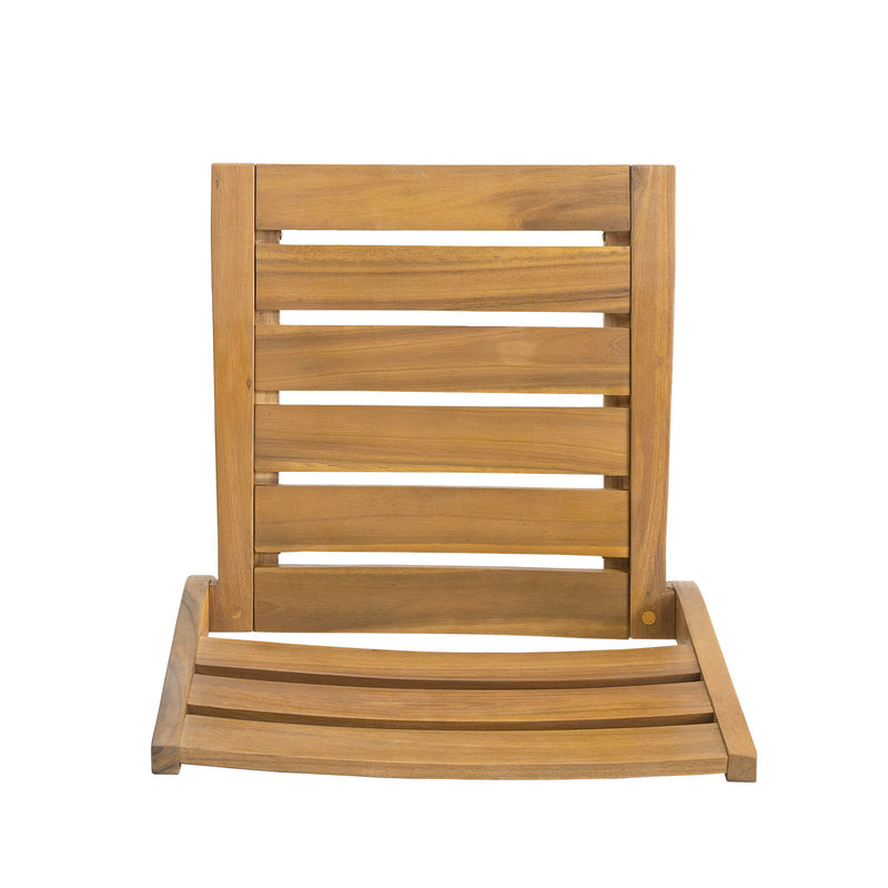 Outdoor 3 Pieces Dining Set, Round Bistro Set - Teak