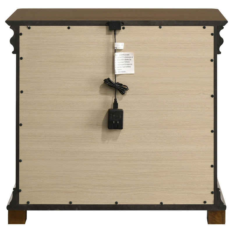 Garland 3-drawer Nightstand Bedside Table Brown Cherry