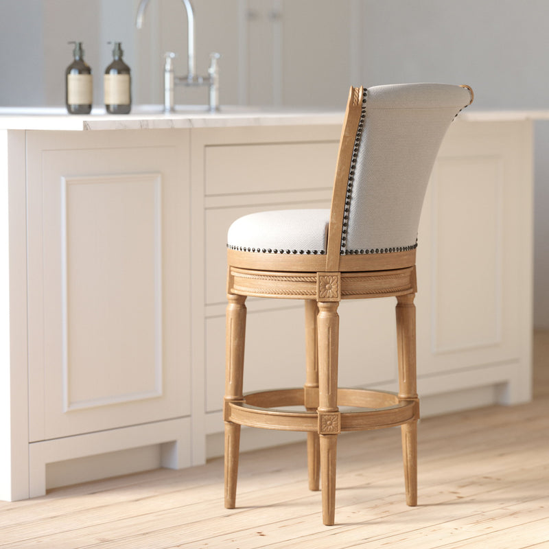 Swivel Barstool With High-Back