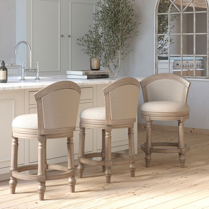 Barrel Back Stool With Swivel