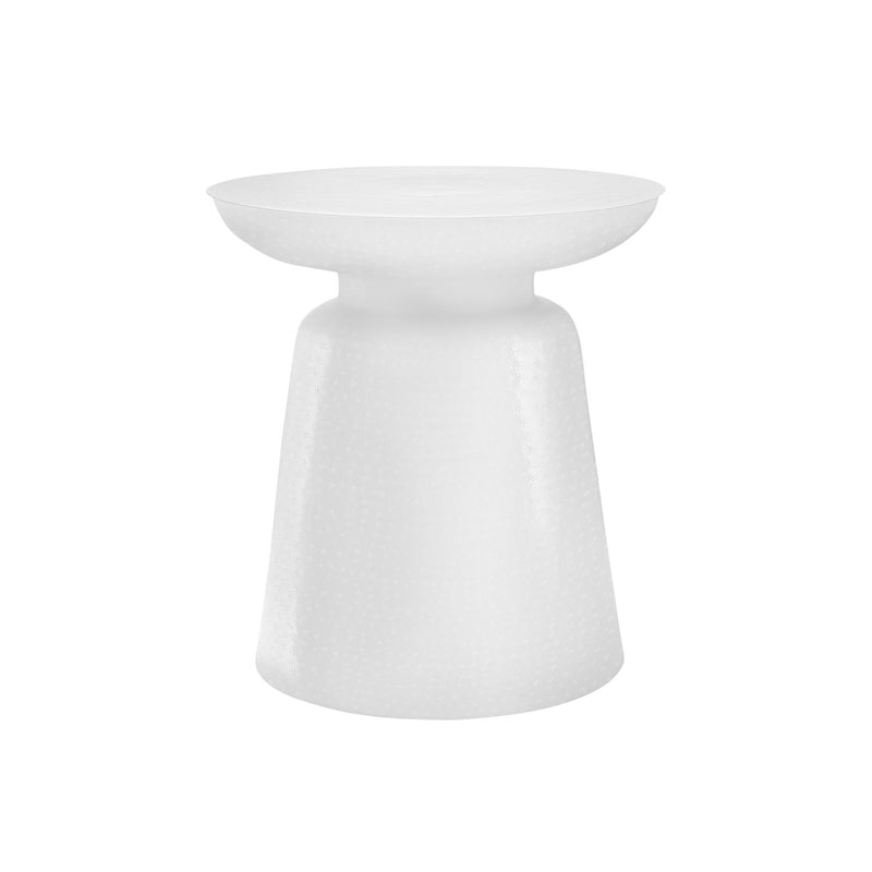 Drum Accent Side Table, Hammered Texture