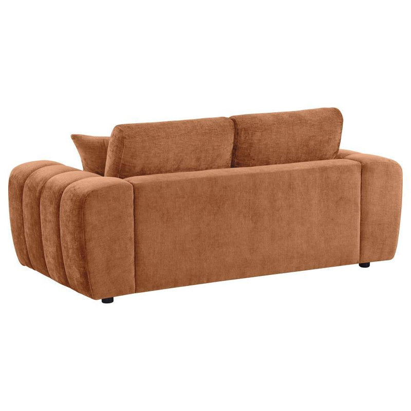 Burnett - Chenille Upholstered Wide Arm Loveseat