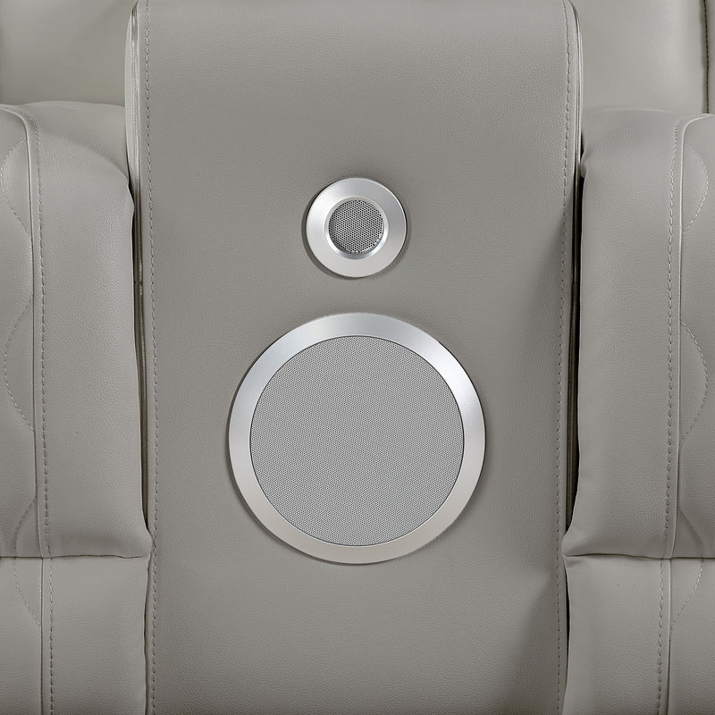 Electra - 3 Piece Power Reclining Sofa, Loveseat And Recliner Set With Power Headrests, Massage And LED Lighting