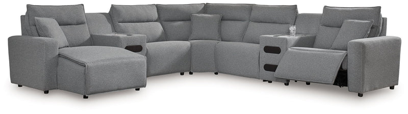 ModMax II - Salt And Pepper - Reclining Sectional