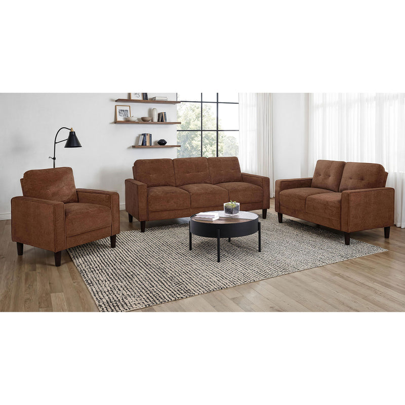 Heather - Track Arm Tufted Sofa - Rust