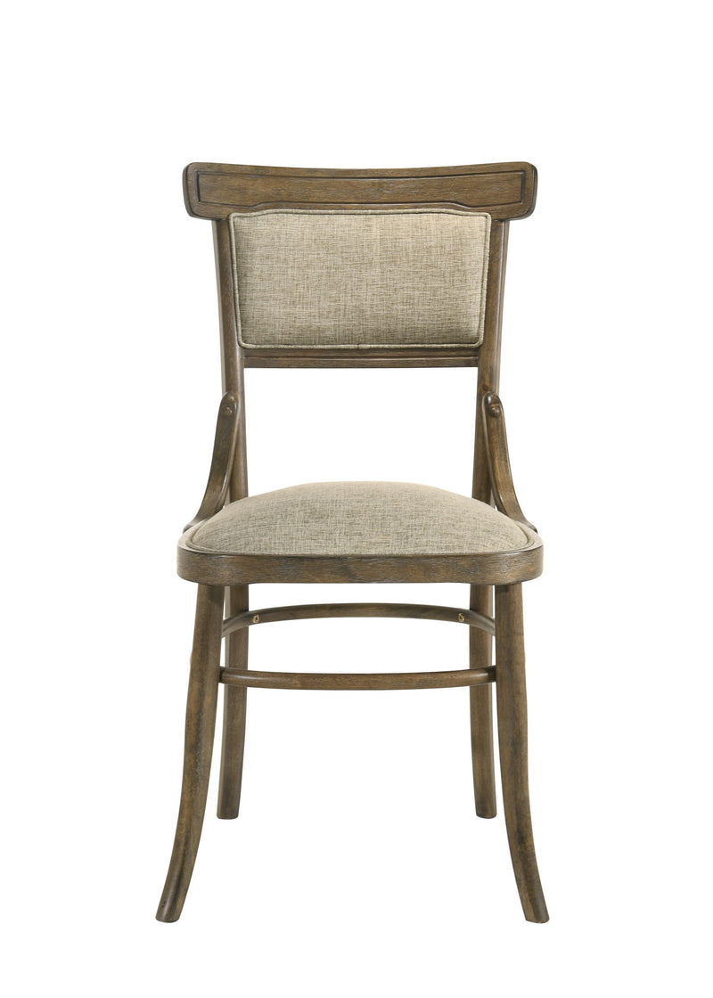 Bistro - Dining Table With Off Fabric Dining Chairs
