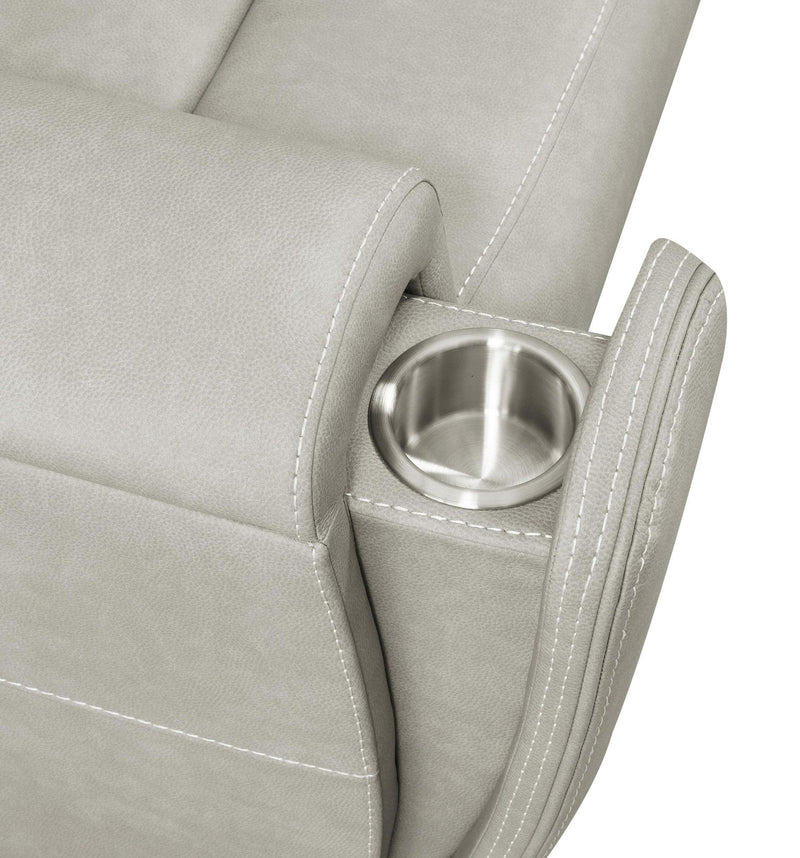 Brickston Triple Power Reclining Sofa Grey