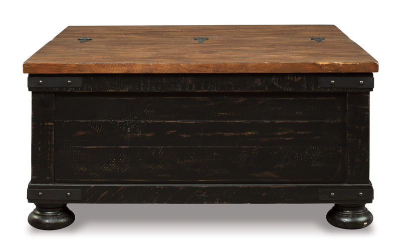 Valebeck - Lift Top Cocktail Table - Black / Brown