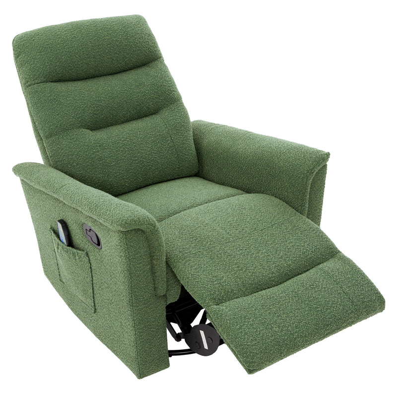 Manual Recliner Chair With 8 Point Massage And Swivel Function