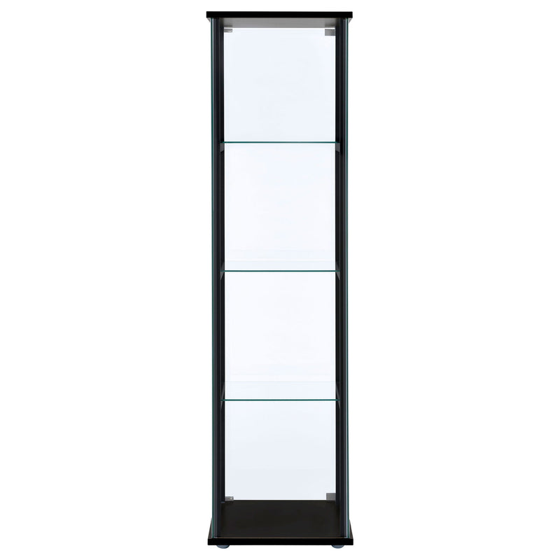 Serena - 4 Shelf Curio Cabinet - Black