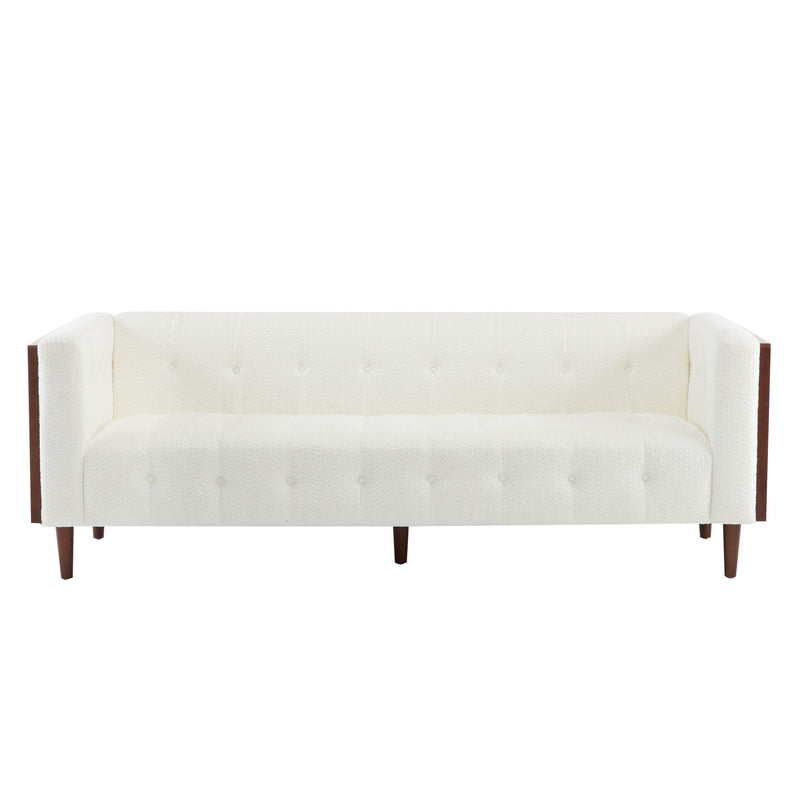 Contemporary 3 Seater Sofa With Tufted Design