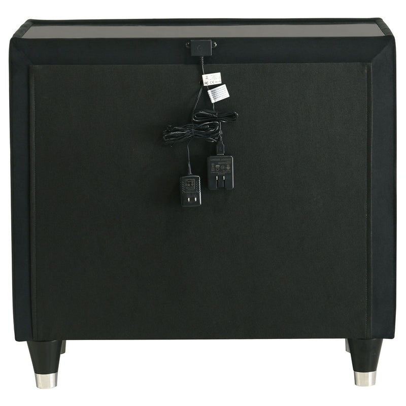 Mika - 2 Drawer LED Nightstand With USB