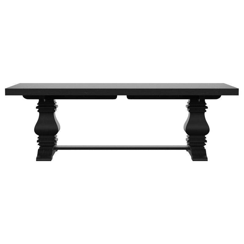 Florence 126-inch Extension Dining Table Distressed Black