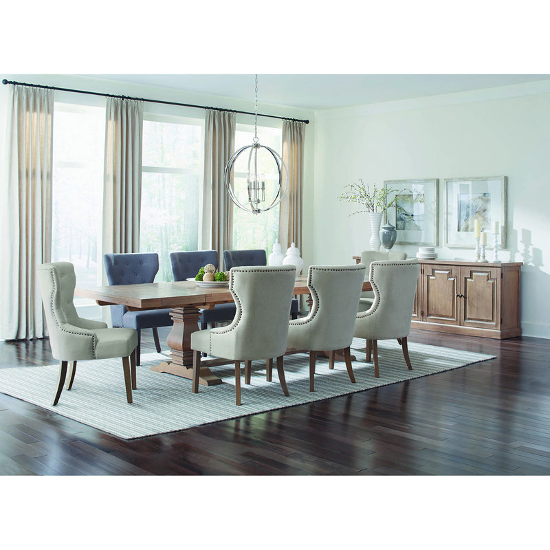 Allende - Extension Dining Table With Double Pedestal Base - Honey