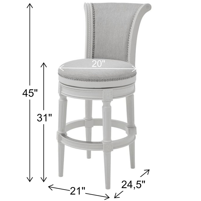 Swivel Barstool With High-Back