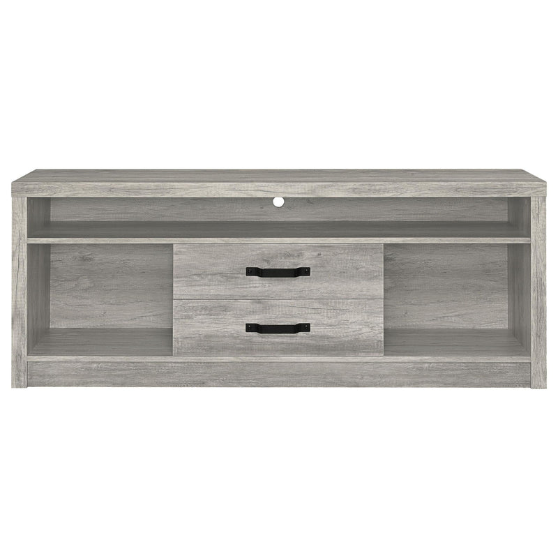 Burke 2-drawer Engineered Wood 59-inch TV Stand Grey Driftwood