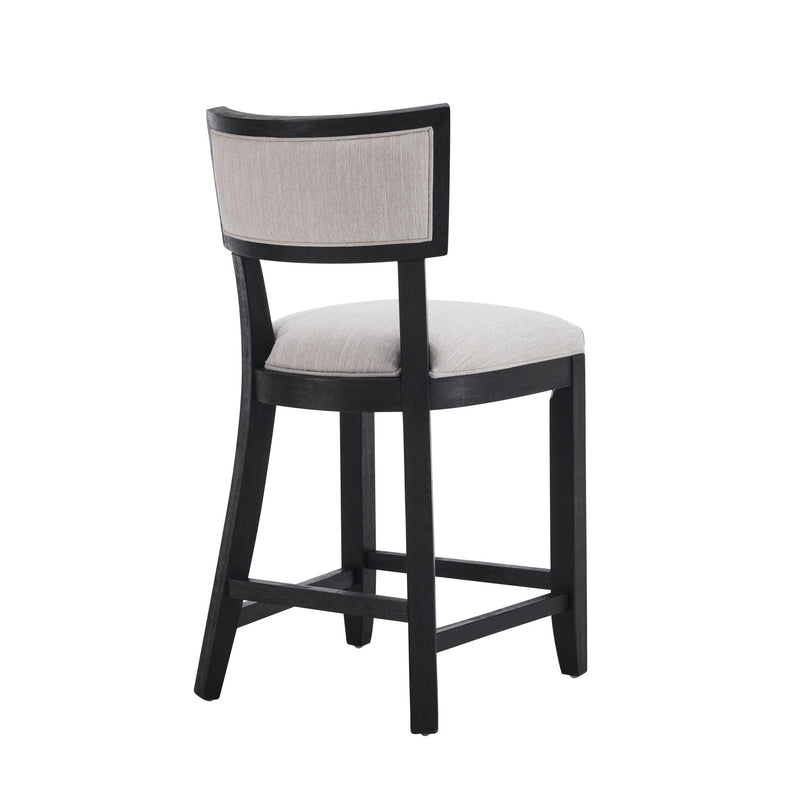 Upholstered Counter Height Bar Stools With Comfy Back (Set of 2)