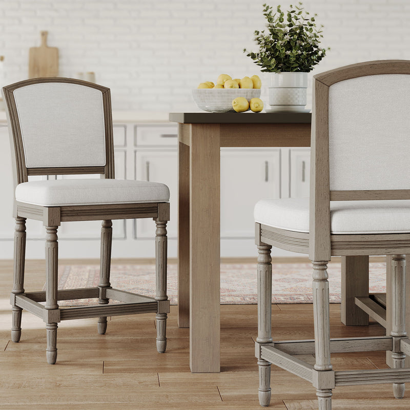 Stool With Upholstered Seat And Back