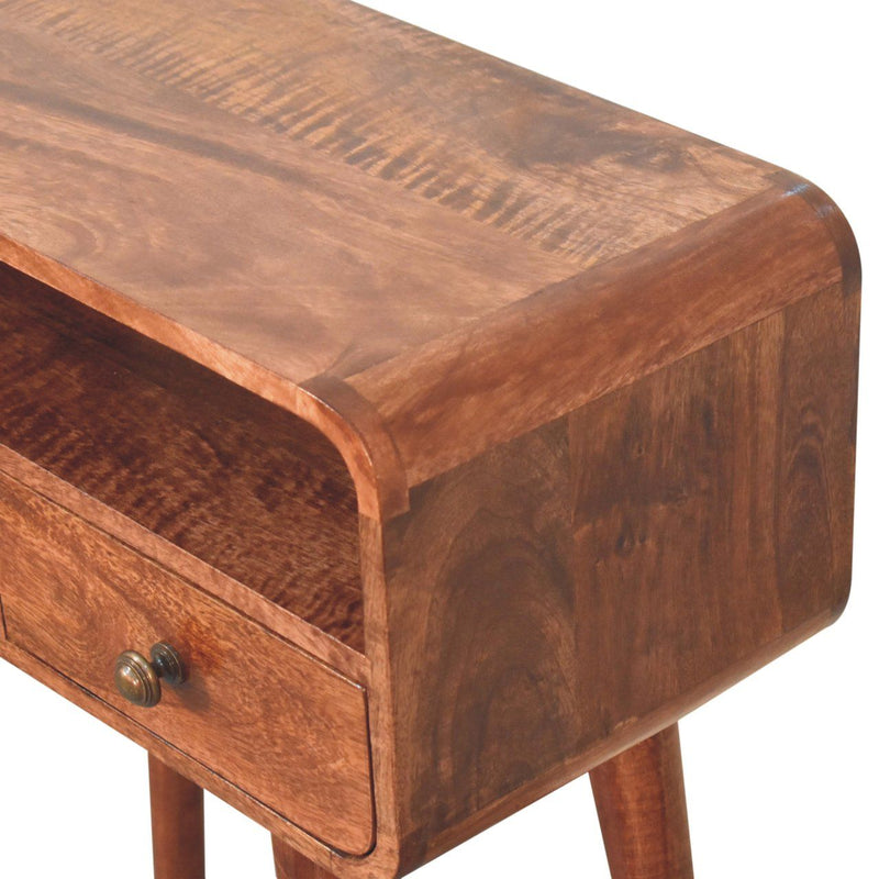 Solid Wood Curved Console Table