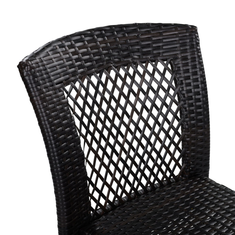 5 Piece Patio Dining Set With Chairs, Outdoor Furniture - Brown Multi / Light Teak