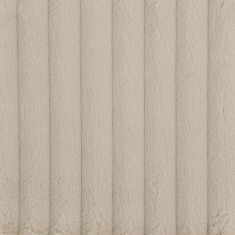 Ellorie - Upholstered Channel Back Curved Loveseat - Beige