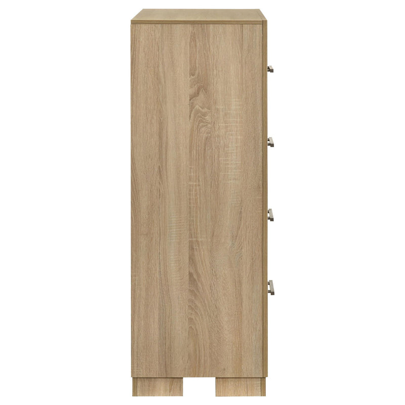 Arielle 4-drawer Bedroom Chest of Drawers Light Oak