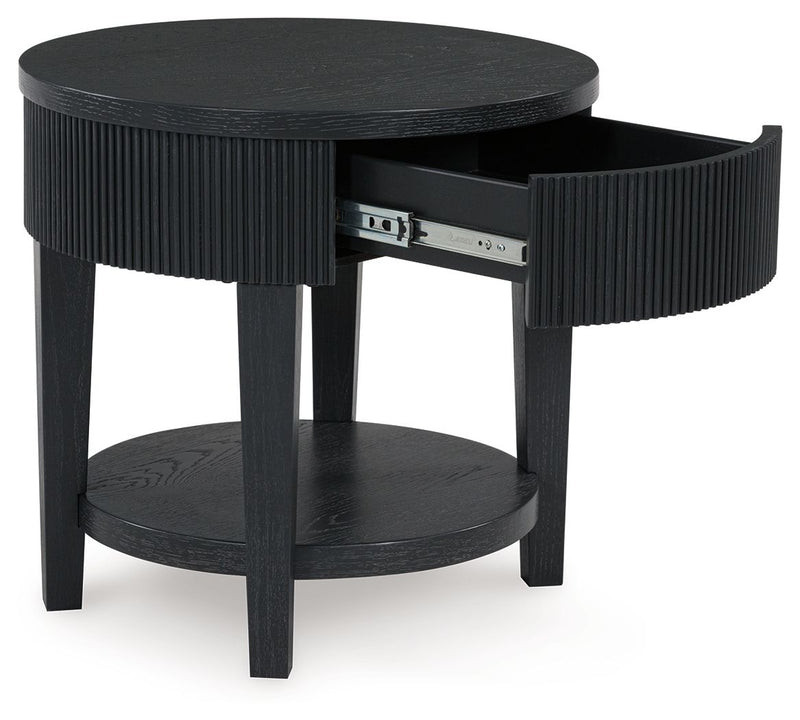 Marstream - Round End Table - Black