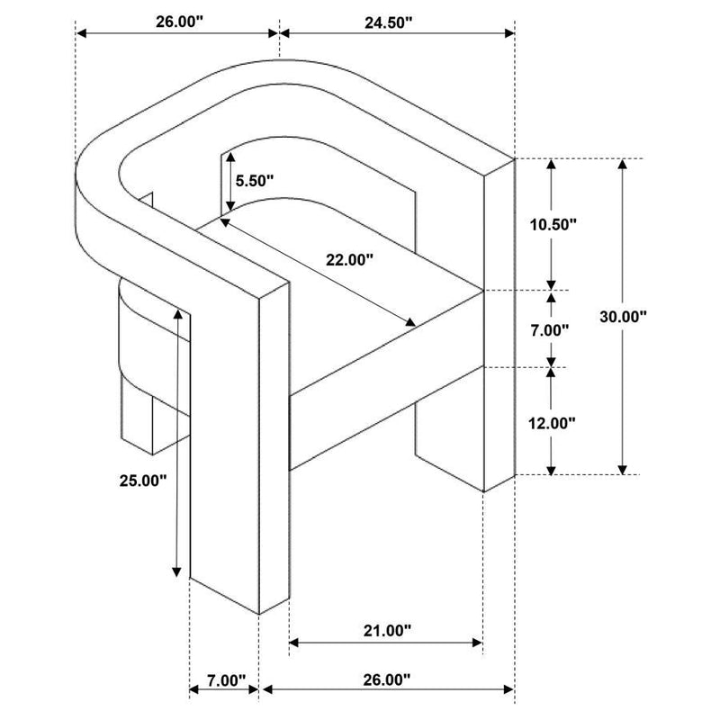 Petra - Boucle Upholstered Accent Side Chair