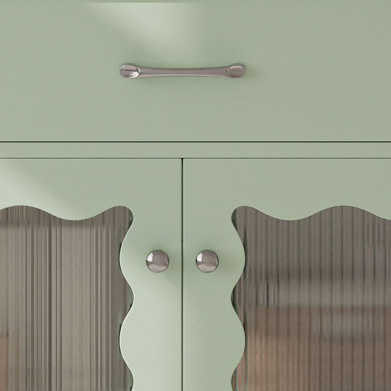 Bathroom Vanity With Glass Doors, Soft Close Hinges - Green
