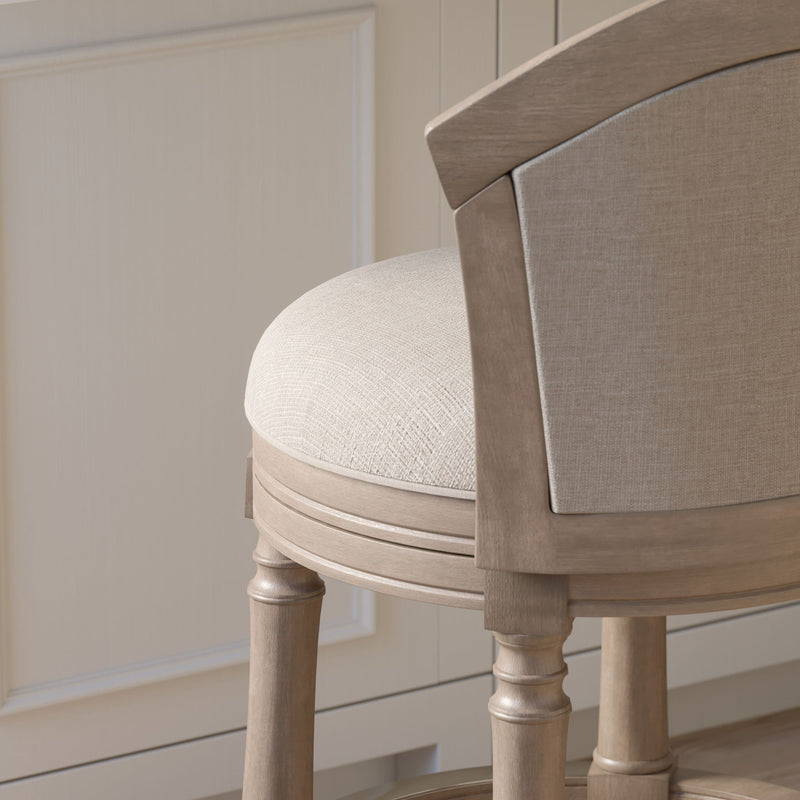 Barrel Back Stool With Swivel
