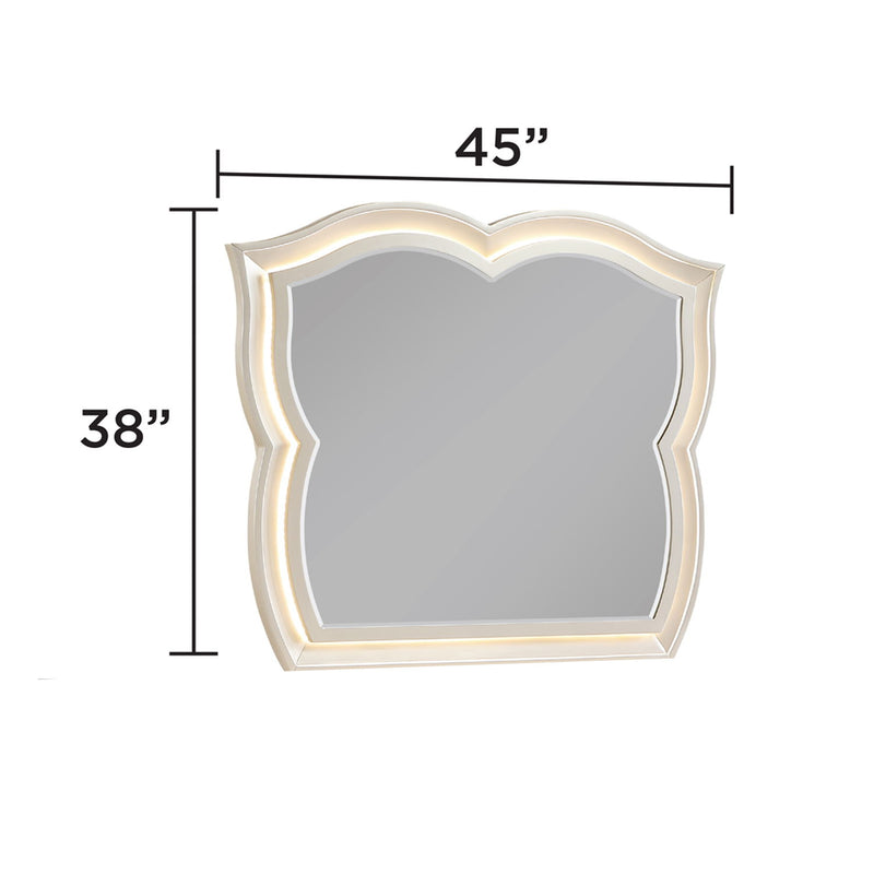 Flora - Framed Mirror With LED Lighting (Dresser Not Included) - Champagne