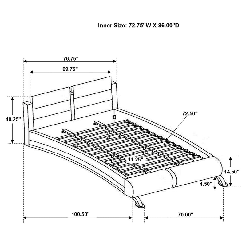 Jeremaine Upholstered California King Sleigh Bed White