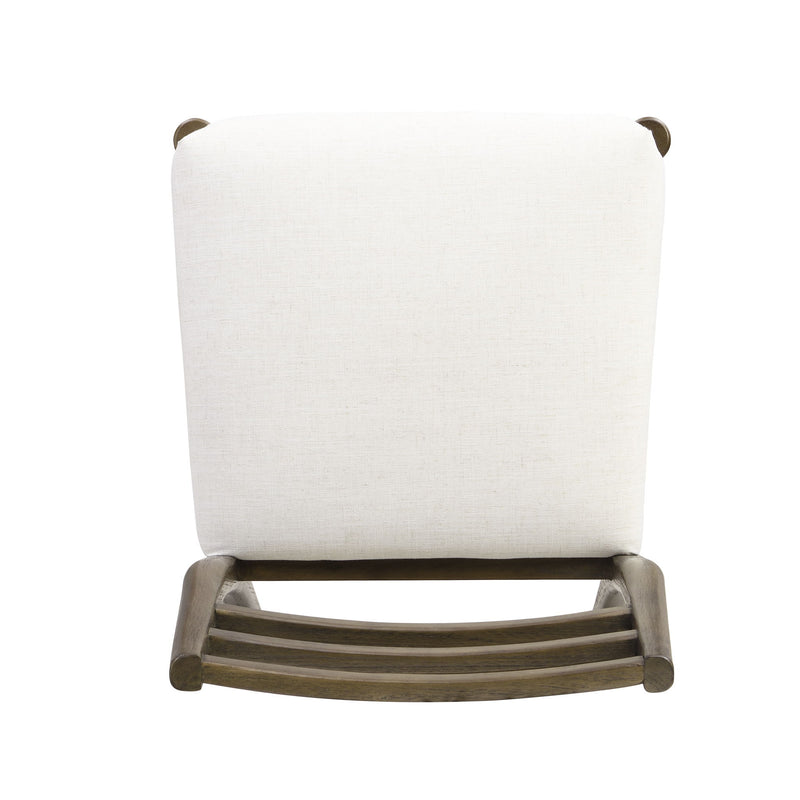 Farmhouse Style Dining Chair Set With Ladder Back Design - Beige