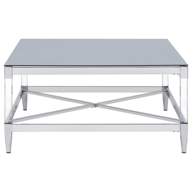 Wallingsford - 2 Piece Square Coffee And End Table Set - Chrome